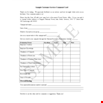 Comment Card Template - Improve Your Services, Gather Feedback, and Enhance Campsite Cleanliness example document template 