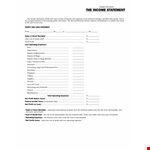 Income Statement Sample Format for Business Profit and Income example document template