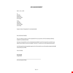 Job Abandonment example document template 