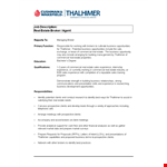 Real Estate Broker Agent Job Description Template example document template