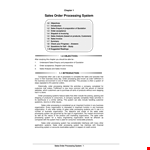 Sales Order Flow Chart Template example document template