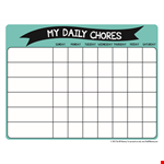 Editable Chore example document template 