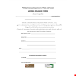 Get Your Photos Legally Cleared with Our Model Release Form - Arkansas Parks & Tourism example document template