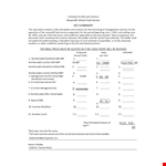 Food Service Bid Summary example document template