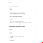 Sample Fashion Survey Questionnaire example document template