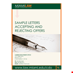 Thank You for the Job Offer: Accepting the Offer | Smith-Jones example document template 