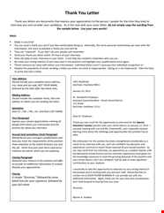 Thank You Email After Interview Example Express Gratitude