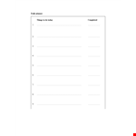 Sample Day Planner Template example document template