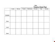 Weekly Meal Calendar Get Your Printable Meal Planning Template