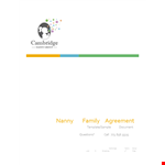 Nanny Family Contract Template example document template