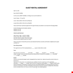 Vacation Rental Agreement example document template