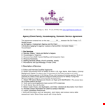 Nanny Housekeeper Contract Template example document template