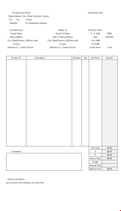 Order Supplies with Ease - Purchase Order Templates for Street Address