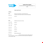 Retreat Agenda Template: Program, Sessions, Breaks example document template