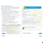 Medication Schedule Template - Organize Your Medicine Intake example document template