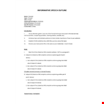 Informative Speech Outline example document template