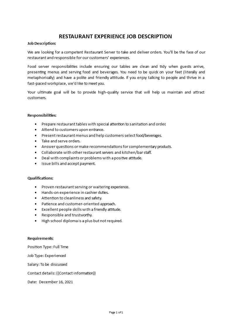 server job description Main Image server job description