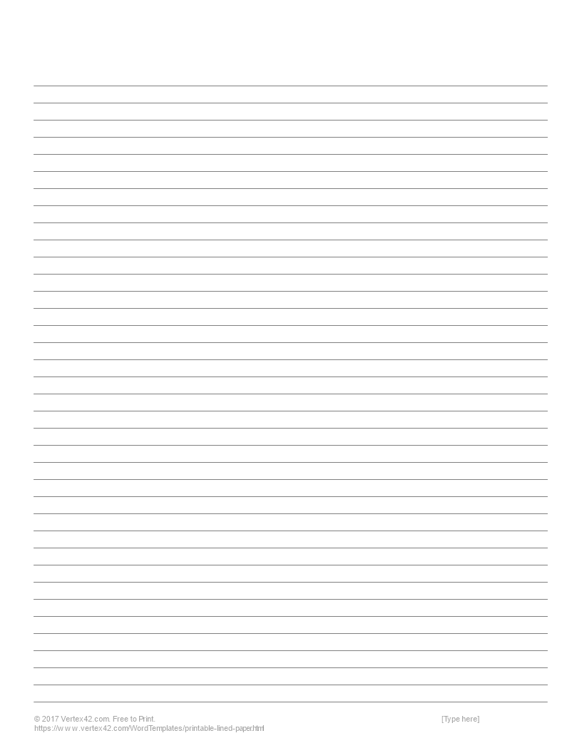 Printable Writing Paper Pertaining To Microsoft Word Lined Paper Template