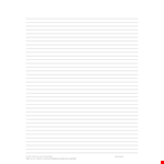 Printable Writing Paper example document template