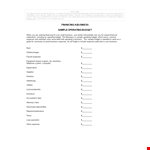 Small Business Operating Budget Template | Track Expenses and Boost Your Business | FindLaw example document template