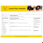 Effective Lesson Plan Template for Student Learning example document template