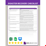 Disaster recovery and business continuity plan checklist example document template