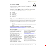It Company example document template