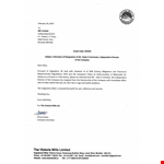 Resignation Letter for Contractor Director example document template 