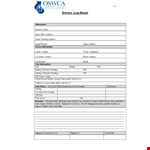 Driver's Daily Log - Track Your Daily Driving Information example document template
