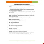 Safety Training example document template