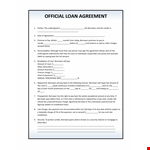 Download Loan Agreement Template for Borrower and Lender | Loan Agreement example document template
