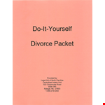 Ciu Divorce Packet - Children - North Carolina - Plaintiff vs. Defendant example document template