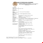 Invitation Letter to Professional Engineering Board | Texas Exam Committee example document template