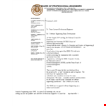 Invitation Letter to Professional Engineering Board | Texas Exam Committee example document template 