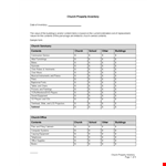 Church Property Inventory example document template