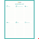 Efficient Grocery List Template - Simplify Your Shopping example document template