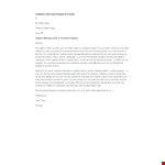 Letter Of Complaint To Parents example document template 