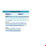 Project Timesheet Template - Easily Track Total Hours and Planned Period Summary example document template