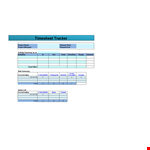 Project Timesheet Template - Easily Track Total Hours and Planned Period Summary example document template 