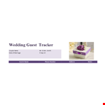 Effortlessly track your wedding guests with our Guest List Tracker template example document template