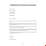 Termination Letter Recession example document template