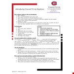 Introduction Letter To Employer Template example document template