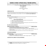 Nursing Student Resume | Gain an Edge with a Chronological Format | Lexington example document template