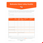 Ensure Medication Safety: Examples and Tips for Proper Medication Management example document template