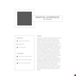 Experienced Teacher Resume Tips and Examples | Your Company Name example document template
