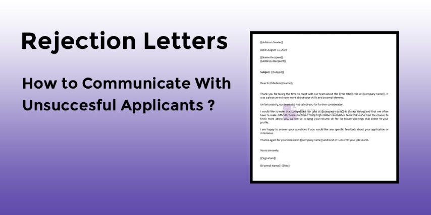 Rejection Letters - How to Communicate with Unsuccessful Applicants?