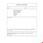 Employee Action In Word example document template