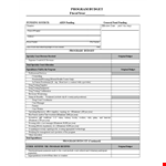 Free Program Budget Template example document template