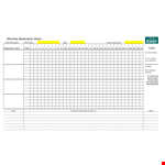 Monthly Medication example document template