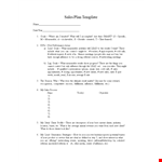 Personal Basic Sales Plan Template - Streamline Your Sales Activities example document template